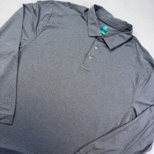 Pro Tour Airplay Long Sleeve‎ Golf Polo Shirt Men's XXL Grey Heather New Apparel